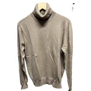 Men's 100% Cashmere Camel Turtle Neck Sweater Pullover Size M Cashmeren